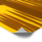 オレンジ色のフローラ背景 ポスター (角)