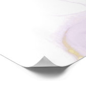 オレンジ色のフローラ退職パーティーウェルカムサイン ポスター (角)