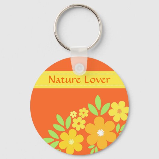 オレンジ色のフローラ – キーチェーン (正面)