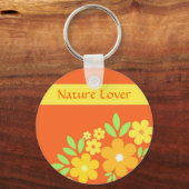 オレンジ色のフローラ – キーチェーン (正面)