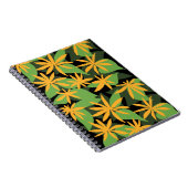 オレンジ色のブラックフローラノートブック ノートブック (右側)