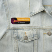 オレンジ色のブルゴーニュのブラストのバックグラウンド名タグ 名札 (インサイチュ)