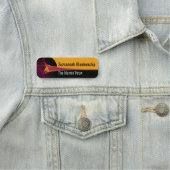 オレンジ色のブルゴーニュのブラストの背景 名札 (インサイチュ)