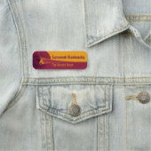 オレンジ色のブルゴーニュのブラストの背景 名札 (インサイチュ)