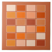 オレンジ色のブロックのシェード タイル (正面)