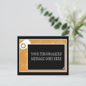 オレンジ色のブロックスキーム ポストカード (スタンド正面)