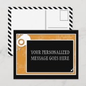 オレンジ色のブロックスキーム ポストカード (正面/裏面)