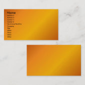 オレンジ色のプロファイルカード 名刺 (正面/裏面)