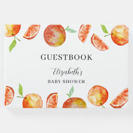 オレンジ色のベイビーシャワー　かわいい赤ちゃんがやってくる！ ゲストブック