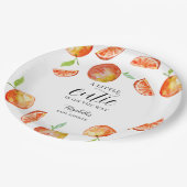 オレンジ色のベイビーシャワー　かわいい赤ちゃんがやってくる！ ペーパープレート (アングル)