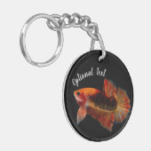 オレンジ色のベタ闘魚 キーホルダー (正面左)