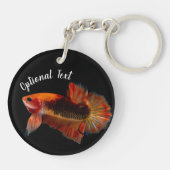 オレンジ色のベタ闘魚 キーホルダー (裏面)