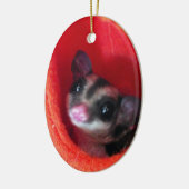 オレンジ色のベッドに砂糖ぶら下がったグライダー セラミックオーナメント (左)