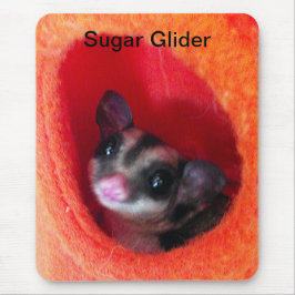 オレンジ色のベッドに砂糖ぶら下がったグライダー マウスパッド