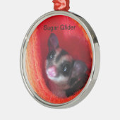 オレンジ色のベッドに砂糖ぶら下がったグライダー メタルオーナメント (左)