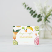 オレンジ色のベビーシャワーディーパーレッフル エンクロージャーカード (スタンド正面)