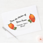 オレンジ色のベーキングステッカーのキッチカスタムンから 楕円形シール (封筒)