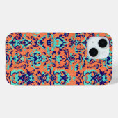 オレンジ色のペルシャ柄 Case-Mate iPhoneケース (裏面 (横))