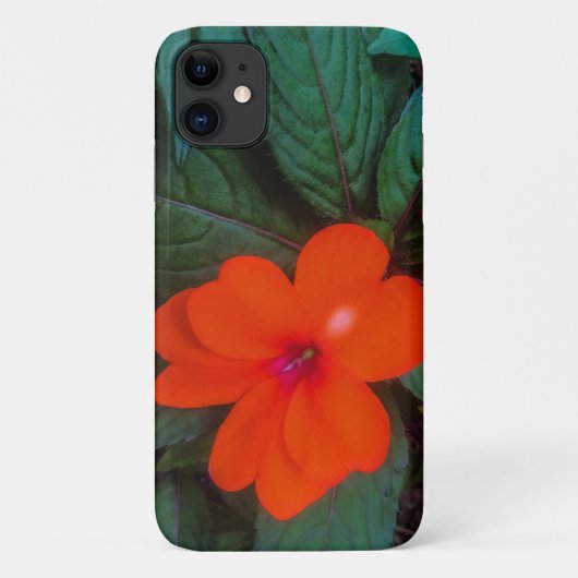 オレンジ色のホウセンカの花 Case-Mate iPhoneケース (裏面)