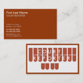 オレンジ色のホワイトコート記者のカスタムビジネスカード 名刺 (正面/裏面)