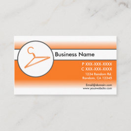 オレンジ色のホワイトフェード服ハンガーの名刺 名刺