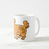 オレンジ色のボサボサの子犬 コーヒーマグカップ (正面右)