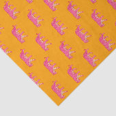 オレンジ色のボホパターはっきりしたンにホットピンクタイガー 薄葉紙 (詳細)