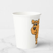 オレンジ色のボロボロの子犬 紙コップ (右)