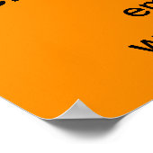 オレンジ色のポスターにビジネスのハロウィーンの販売 ポスター (角)