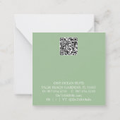 オレンジ色のポピーな花のネックレスイヤリングディスプレイ ノートカード (裏面)