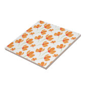 オレンジ色のポピーのパターン タイル (側面)