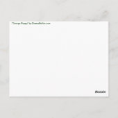 オレンジ色のポピーの花はがき ポストカード (裏面)