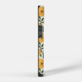 オレンジ色のポピーの花柄 iPhoneケース (右側面)
