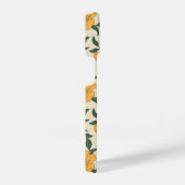 オレンジ色のポピーの花柄 iPhoneケース (右側面)