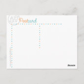 オレンジ色のポピー縁どス葉書 ポストカード (裏面)