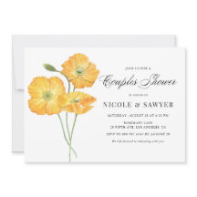 オレンジ色のポピー花カップルのシャワー