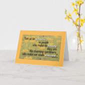 オレンジ色のポピー あなたが恋しい タイポグラフィークォート カード (黄色い花)