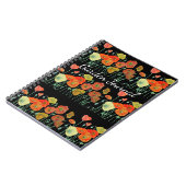 オレンジ色のポピー ポピーの花園日記帳 ノートブック (左側)