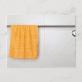 オレンジ色のマイクロ繊維タオル ポストカード (正面)