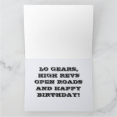 オレンジ色のマッスルカーヴィンテージグリーティング誕生日カード サンキューカード (内部)