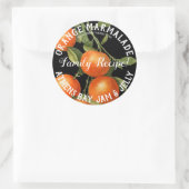 オレンジ色のマーマレード製品ビジネスラベル ラウンドシール (バッグ)