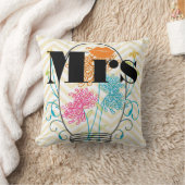 オレンジ色のミセス淡い色の・リップイエロージグザグメイスンジャー クッション (ブランケット)