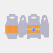 オレンジ色のミニダイヤモンドの花模様 フェイバーボックス (折り畳みなし)