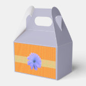 オレンジ色のミニダイヤモンドの花模様 フェイバーボックス (正面サイド)