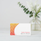 オレンジ色のミニマルモダンリストジオメトリ名刺 名刺 (スタンド正面)