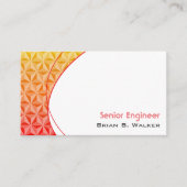 オレンジ色のミニマルモダンリストジオメトリ名刺 名刺 (正面)