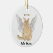 オレンジ色のメインクーン追悼記念 セラミックオーナメント (右)