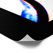 オレンジ色のメタル花 ポスター (角)