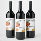 オレンジ色のモダンな結婚式前パーティーのためのアペロールスプリッツラベル ワインラベル (ボトル)
