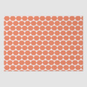 オレンジ色のモダン幾何学模様 薄葉紙 (正面)